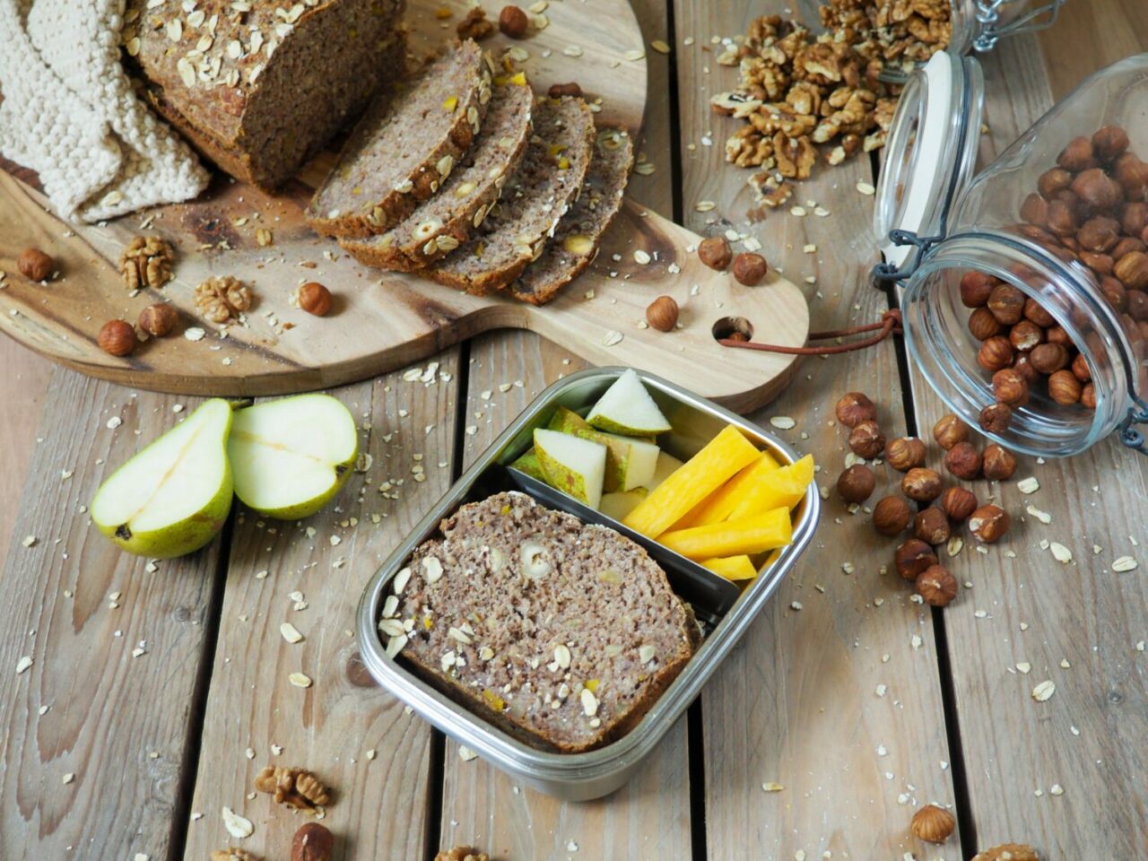 Nussbrot mit Birnen: perfektes Rezept für Kinder