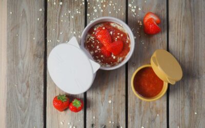 Erdbeerkompott zu Porridge: gesundes Kita Frühstück