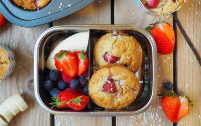 zuckerfreie Erdbeer Muffins für Kinder