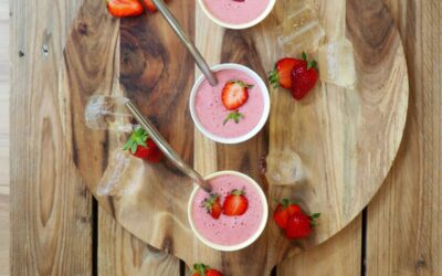 Erdbeer Milchshake mit 5 Zutaten: super lecker